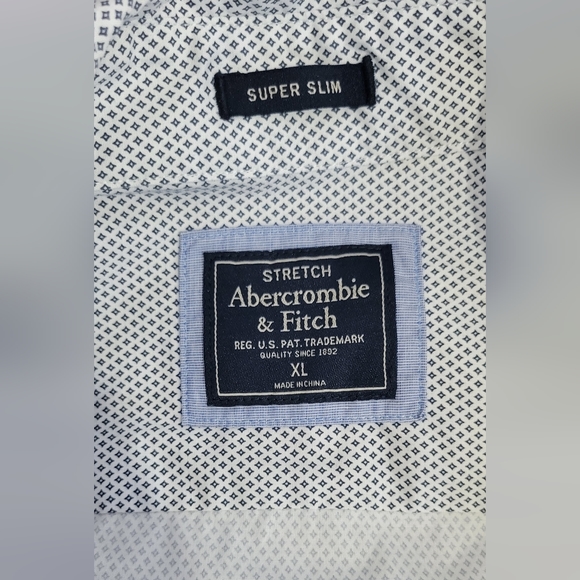abercrombie and fitch button down shirt for men Size XLarge super slim - Picture 2 of 3